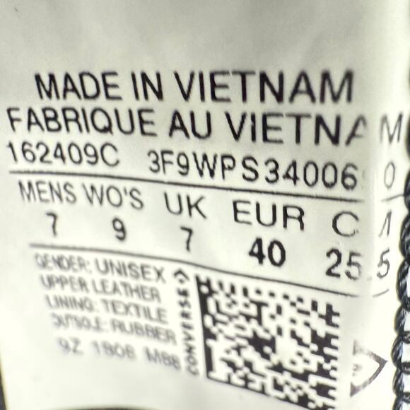 Converse Chuck Taylor All Star Waterproof Nubuck Boots M 7 W 9 Black 10 162409C - Picture 5 of 8